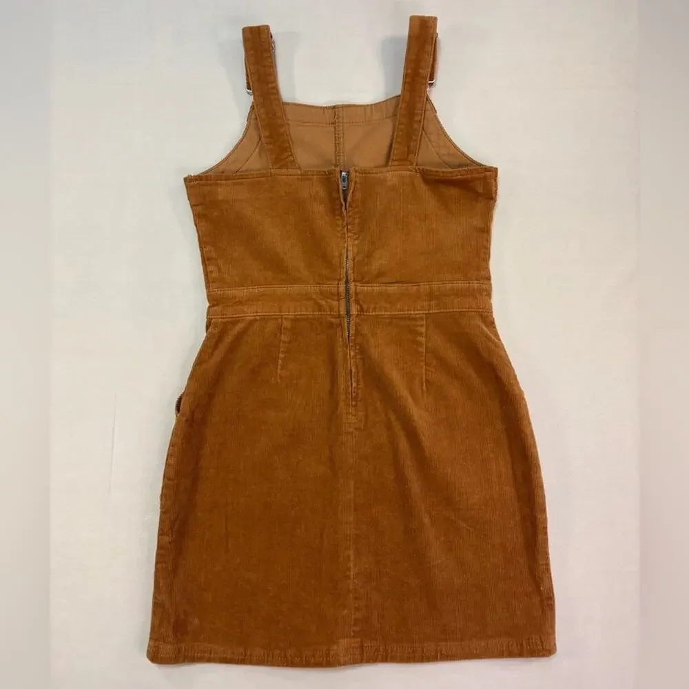 art class Girl’s Corduroy Overall Dress in Chestnut Brown Size XL